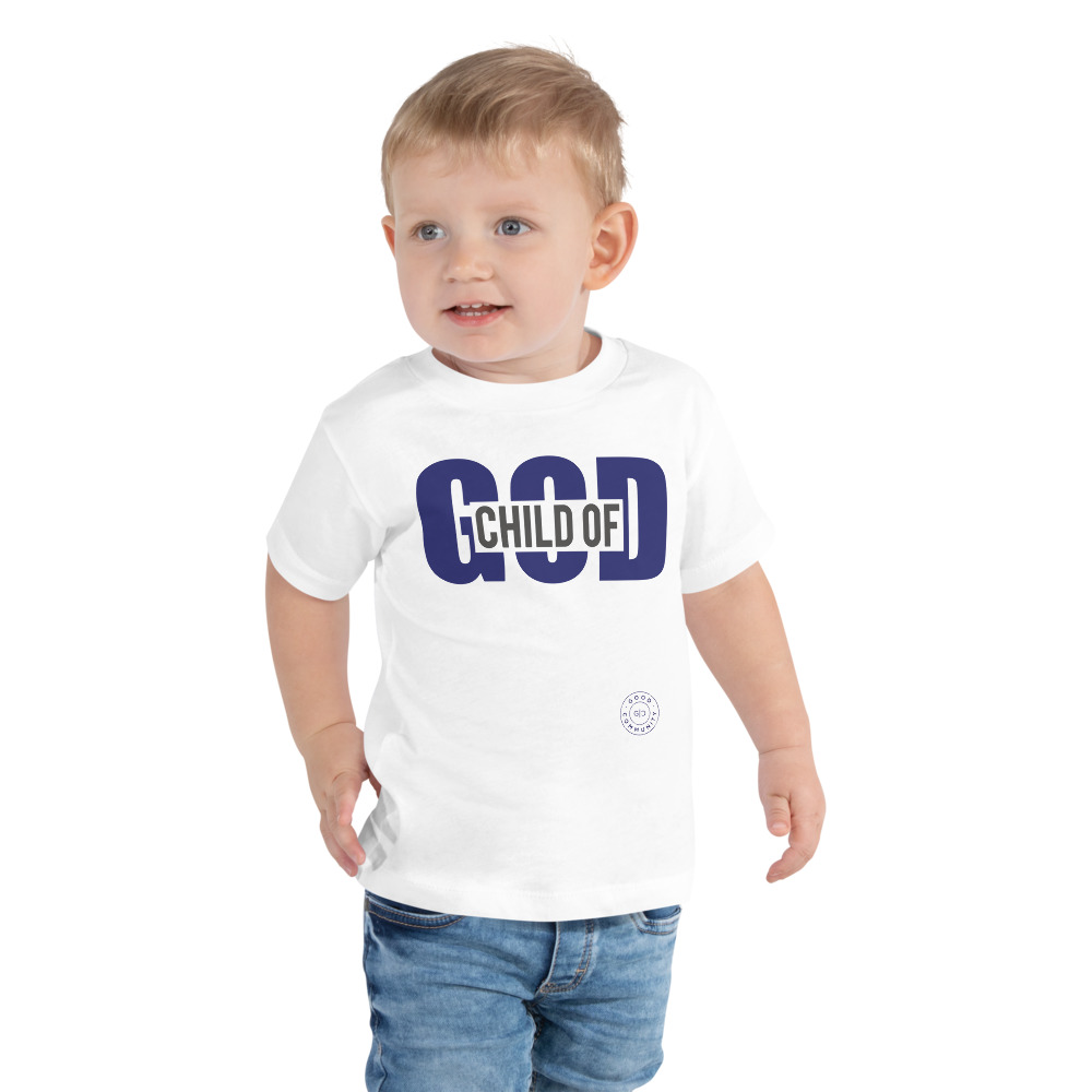 Child of God Blue and Grey Toddler Short Sleeve Tee